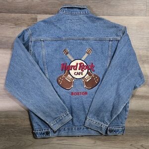 Vintage 90s Hard Rock Cafe Boston Denim Jacket - Size M
